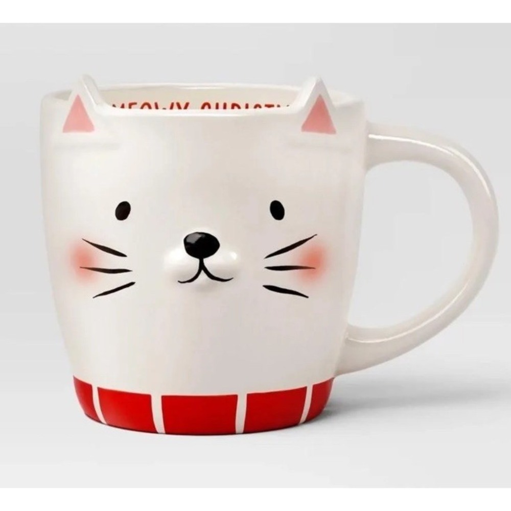 Target Wondershop Meowy Christmas Cat Stoneware Mug 2024 ~ NEW